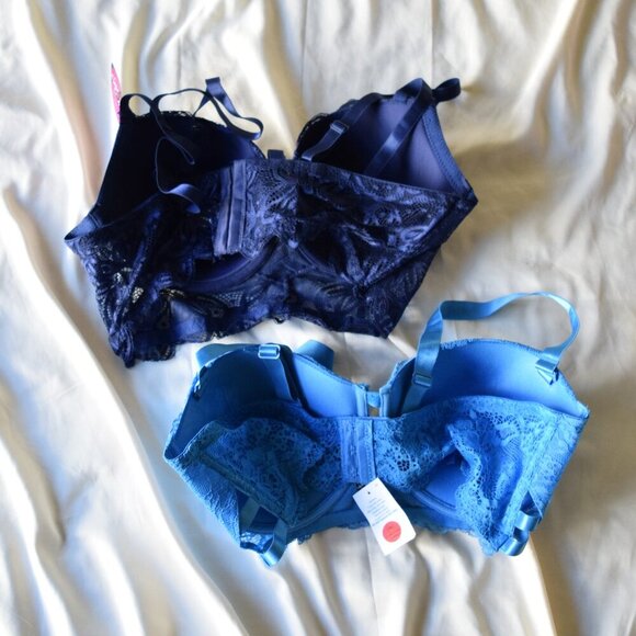 NWT Lace Bra Bundle of Two Navy and Cobalt Size 42C - Picture 2 of 6
